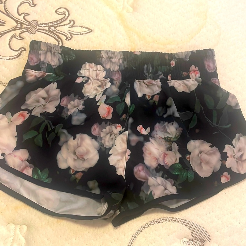 Limited edition floral print victoria secret running shorts size sm never worn